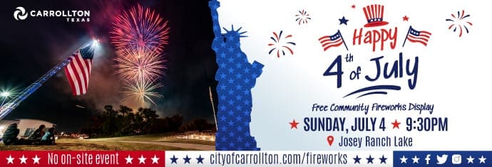 City of Carrolton Presents 4th of July Community Fireworks Display