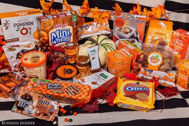 A variety of Pumpkin Spice Products. 