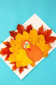Thanksgiving arts and craft project of a turkey